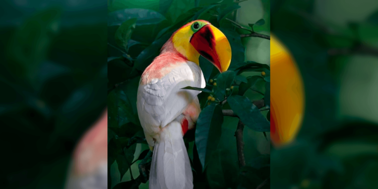 Avistan tucán blanco en Costa Rica