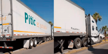 Tráiler causa daños tras invadir carril del Bowí