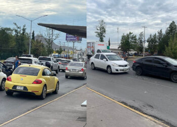 Choque en carambola de cuatro vehículos en la avenida Tecnológico