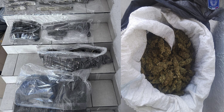 Decomisan arsenal, droga y vehículo en Moris