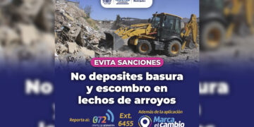 No depositar basura o escombro en lechos de arroyos para evitar sanciones