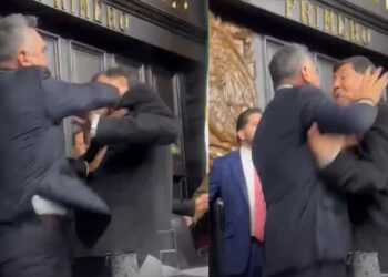 ‘Alito’ Moreno se va a los golpes con Fernández Noroña en el Senado