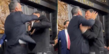 ‘Alito’ Moreno se va a los golpes con Fernández Noroña en el Senado