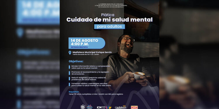 Invitan a plática gratuita sobre salud mental para adultos