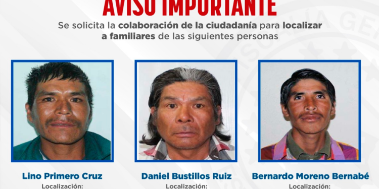 Solicita FGE apoyo para localizar a familiares de tres personas fallecidas
