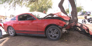 Accidente en Delicias involucró a presuntos militares