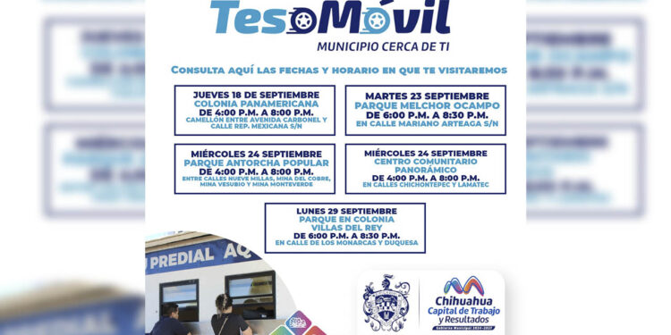 Conoce las colonias que visitará el Teso Móvil en septiembre