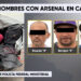 Detienen a tres hombres con un arsenal en Camargo