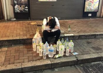 Solidaridad en las calles de Japón