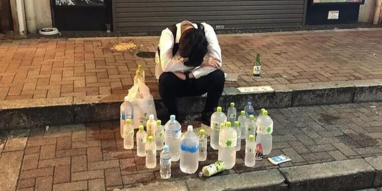 Solidaridad en las calles de Japón