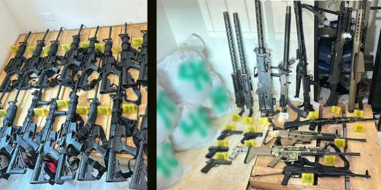 Decomisan fuerte arsenal y 150 kilos de sustancias ilícitas tras ataques a hospitales de Culiacán