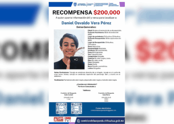 Ofrecen recompensa por joven desaparecido en Chihuahua