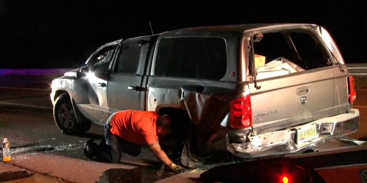 Pareja de adultos mayores vuelca en Rosales; salen ilesos junto a sus perritos