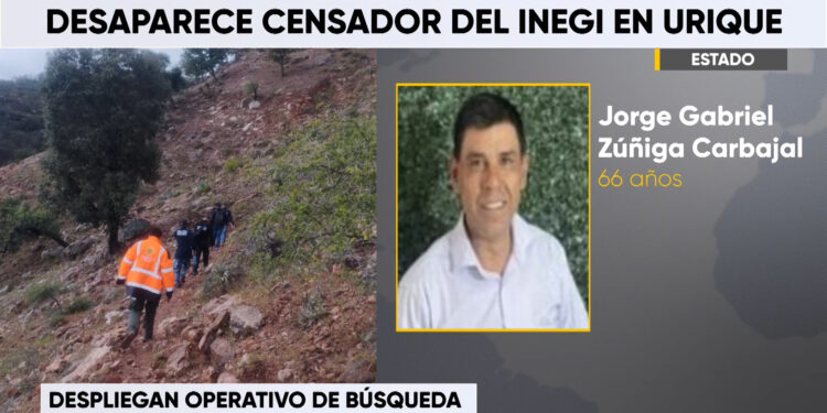 Buscan a encuestador del INEGI desaparecido en la sierra de Urique
