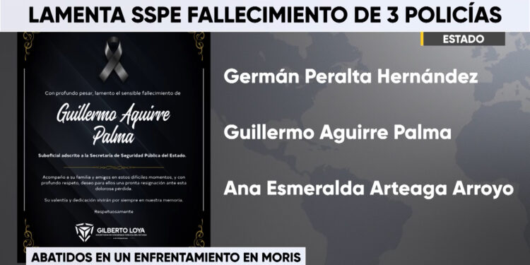 Luto en la SSPE por agentes fallecidos en Moris