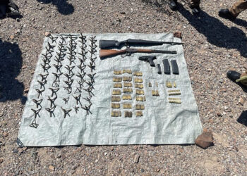 Aseguran armas y cartuchos en Ojinaga