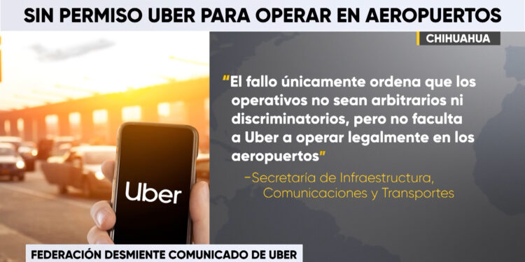 La SICT aclara que Uber y otras plataformas no tienen permiso para operar en aeropuertos