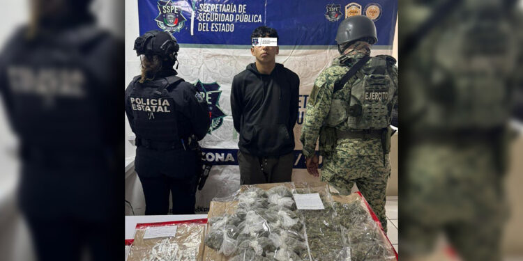 Arresta SSPE a sujeto con 65 envoltorios de droga en Guachochi