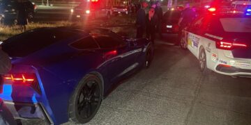 Aseguran tres autos deportivos por arrancones en la Prieto Luján