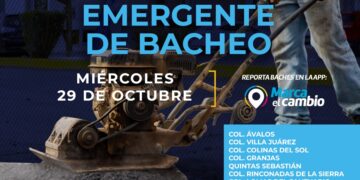 Bacheo emergente continuará este 29 de octubre en varias colonias 🚧