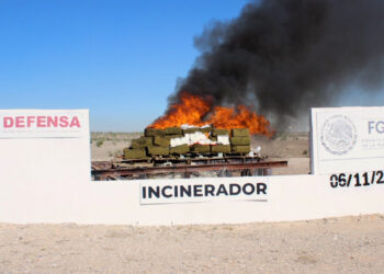 FGR incinera narcóticos y psicotrópicos en Chihuahua