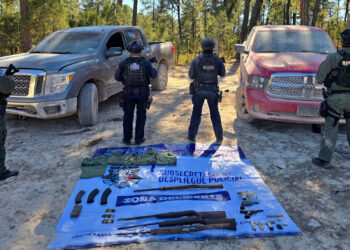 Aseguran armas y vehículos robados en operativo en la sierra de Chihuahua