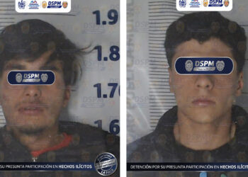 Detienen a dos jóvenes acusados de robo y daños en OXXO de Los Olivos