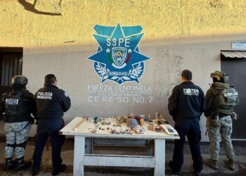 Realizan operativo de revisión en el CERESO Estatal No. 7 en Cuauhtémoc