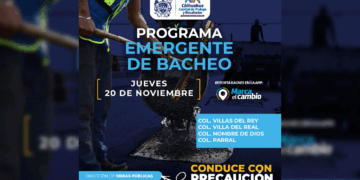 Continúan trabajos de bacheo este 20 de noviembre