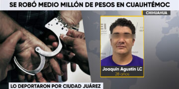 Extraditan a hombre acusado de robar 500 mil pesos en Cuauhtémoc