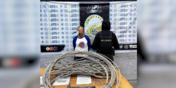 Cae por robar cableado eléctrico en la colonia Nuevo Triunfo