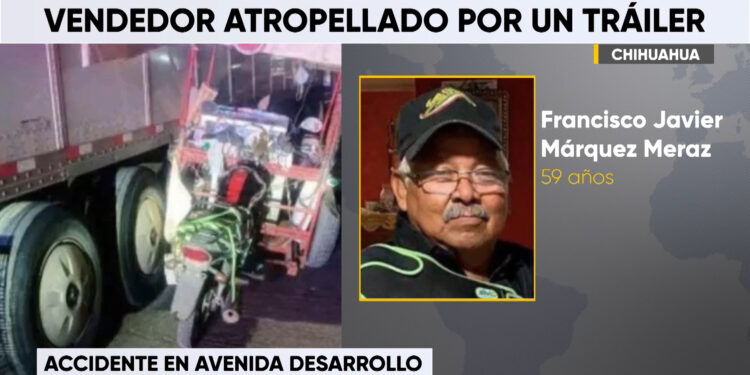 Accidente deja a vendedor de dulces gravemente herido en Chihuahua