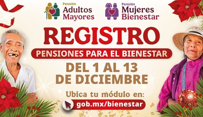 Anuncian fechas de registro para los programas Adultos Mayores y Mujeres del Bienestar