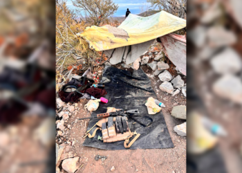 Aseguran arma de fuego en campamento clandestino durante Operativo Blindaje Carretero