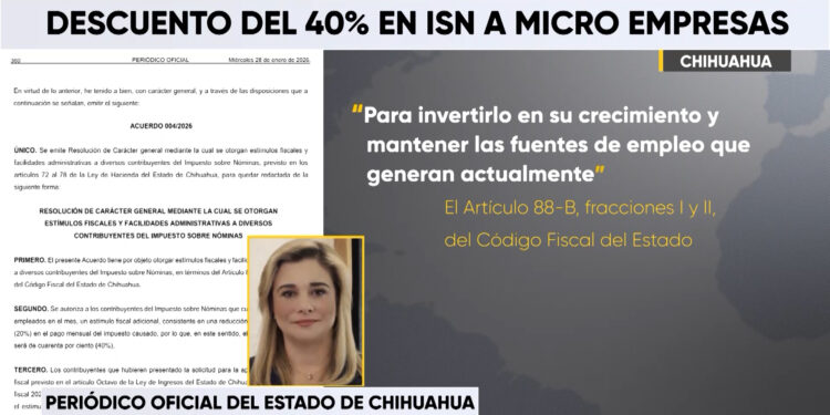 Descuento de hasta 40 % en ISN para micro y pequeñas empresas
