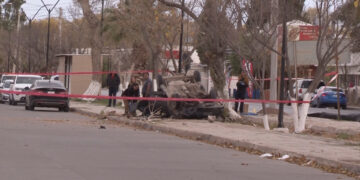 Persecución termina en volcadura y aseguramiento de armas en Aldama