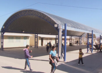 Inauguran domo en la escuela primaria Sor Juana Inés de la Cruz