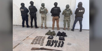 Aseguran arsenal y equipo táctico en operativo conjunto en Guachochi