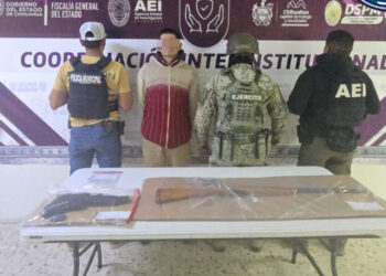 Detienen a sujeto con escopeta y arma hechiza