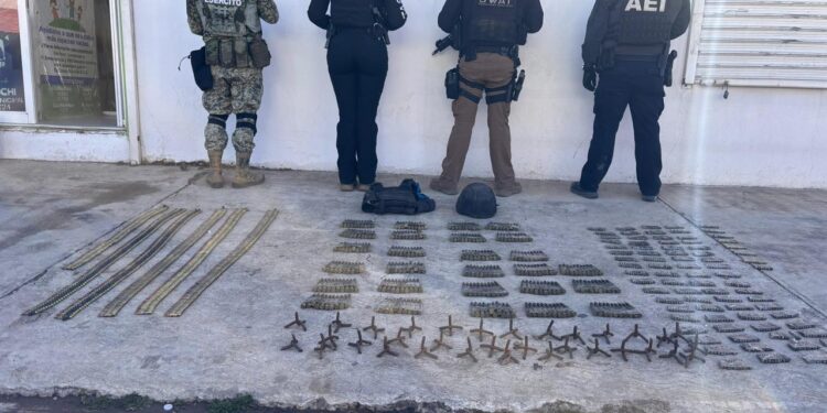 Aseguran vehículos robados y municiones en Guachochi