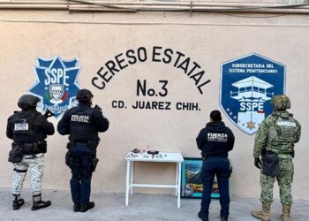 Realiza SSPE operativo extraordinario de revisión en el Cereso No. 3 de Ciudad Juárez