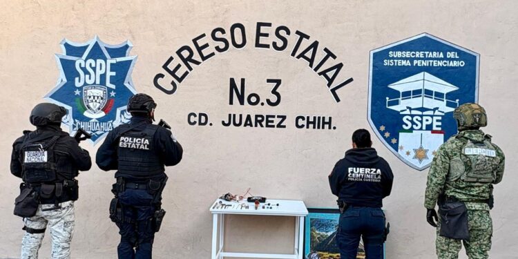 Realiza SSPE operativo extraordinario de revisión en el Cereso No. 3 de Ciudad Juárez