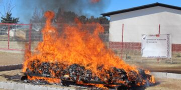 Destruyen FGE y Sedena 231 kilos de droga en combate al narcomenudeo