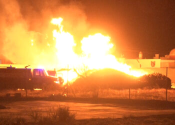 Se incendia huerta en la colonia Empleado Municipal en Cuauhtémoc