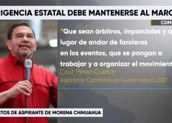 Cruz Pérez Cuellar solicita a dirigente estatal de Morena abstenerse de asistir a eventos de aspirantes