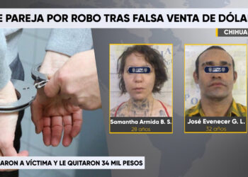 Pareja detenida tras participar en robo durante supuesta compraventa de dólares