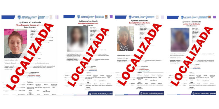 Localizan a 4 mujeres con reporte de ausencia en la ciudad de Chihuahua