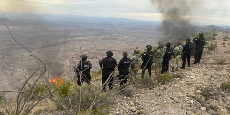 Aseguran armamento y equipo táctico en campamento improvisado en Aldama