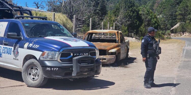 Localizaron vehículo calcinado y casquillos percutidos tras operativo en Guachochi