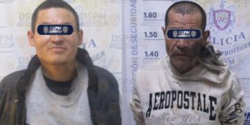 Policías Municipales detienen a dos hombres por robo al norte de la ciudad